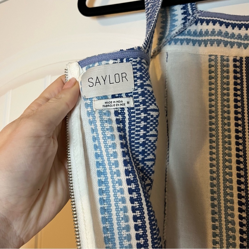 Saylor Mazzy Romper Embroidered Coastal Beach Resort Size Small Boho Cotton - Picture 9 of 11